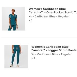 Women's Scrub top & bottom | FIGS Caribbean Blue